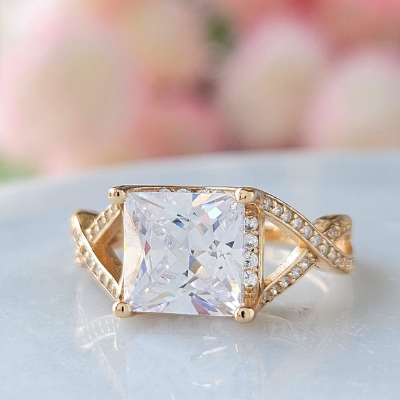 Gold Ring ring, Charmed Aroma, 925 Sterling Silver finished in 10k gold - Picture 7 of 7